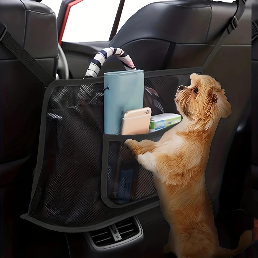 Large Capacity Car Seat Net Pocket Handbag Purse Holder Mesh Back Pouch Between Seats Storage Bag Organizer Car Accessories