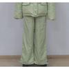 Winter vertical striped comfortable hooded cotton clothes jacket trousers set thickened warm bread clothes