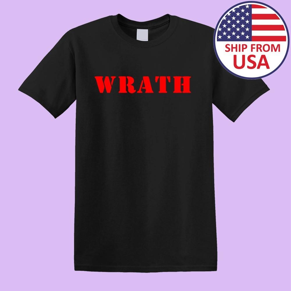 Wrath Graphic Black T-shirt Ship from USA