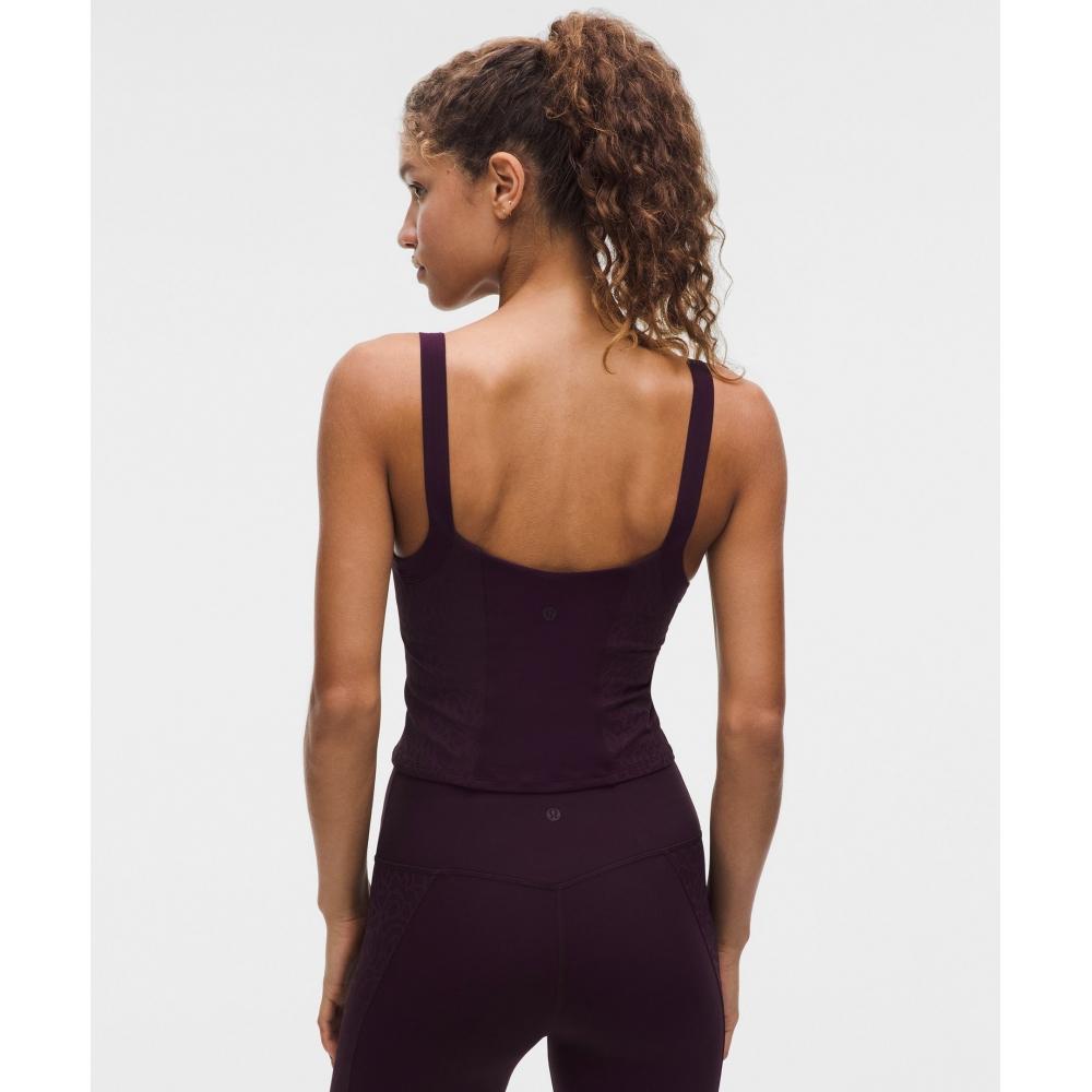 Lululemon Align  LaCe Panel Tank Top  Light Support  B C Cup BlaCk Plum