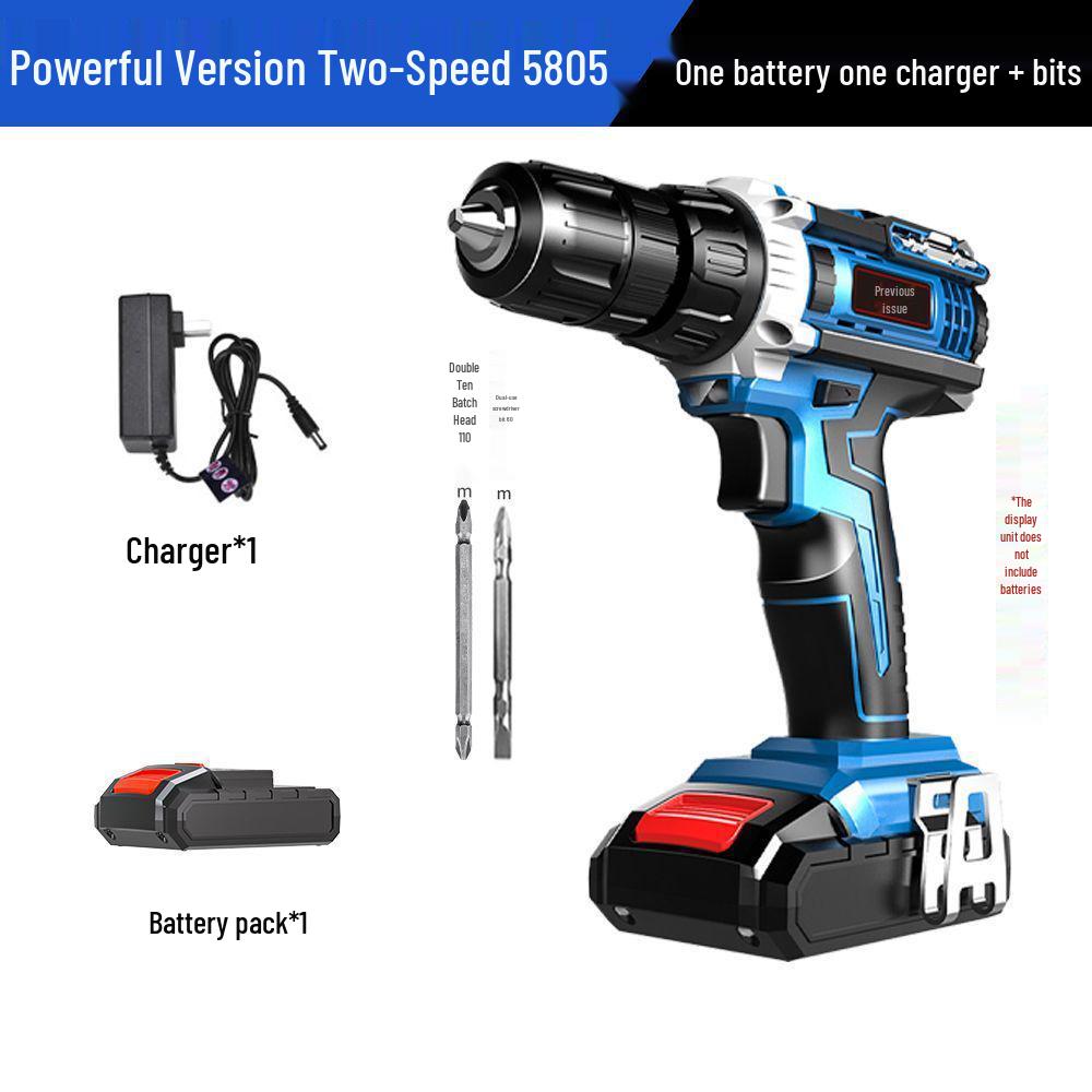 21V Rechargeable Handheld Drill with Lithium Battery and Pistol Grip