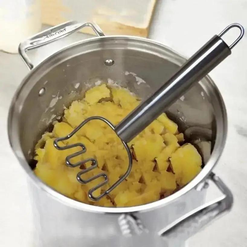 1 Pcs High Quality Stainless Steel Wave-shaped Pressed Mashed Potatoes Kitchen Tools