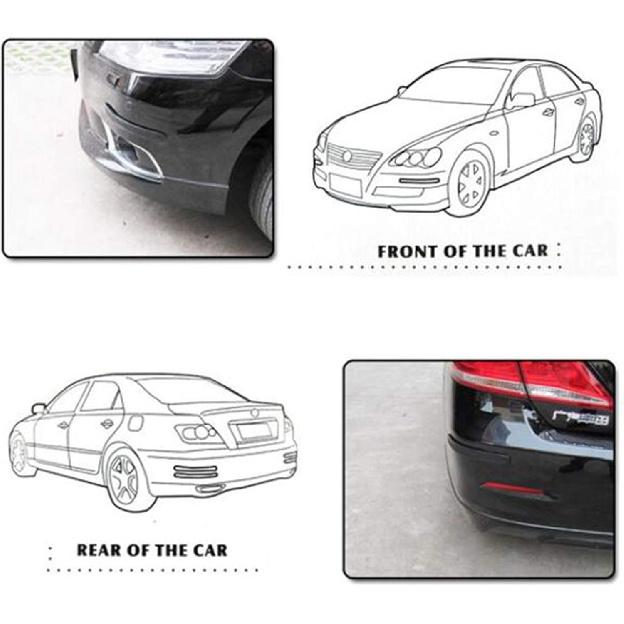 runmade Black Anti-Collision Patch Bumper Guard Strip Anti-Scratch Bumper Protector Trim Universal for Cars SUV Pickup Truck (2 Pack)