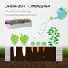 Raised Garden Bed with Greenhouse, Steel Planter Box with Plastic Cover, Roll Up Window, Dual Use for Flowers, Vegetables, Fruits and Herbs