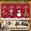 4pcs Christmas Hanging Flag Oranment Christmas Decorations for Home 2026 Xmas Hanging Pendant Navidad Noel Gifts New Year 2026