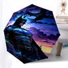 1pc Batman Night Automatic Folding Umbrella - Compact 8-Rib Design, Durable Plastic & Iron1150L