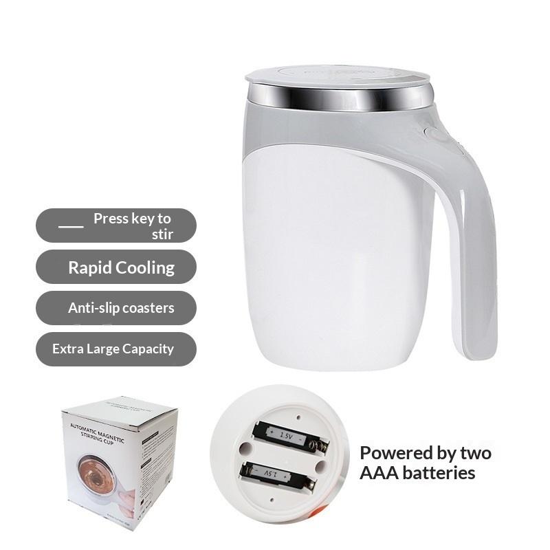 380Ml Self Stirring Mug Automatic Magnetic Self Stirring Coffee Mug Travel Coffee Cup Insulated Rotating Mixing Cup For Office