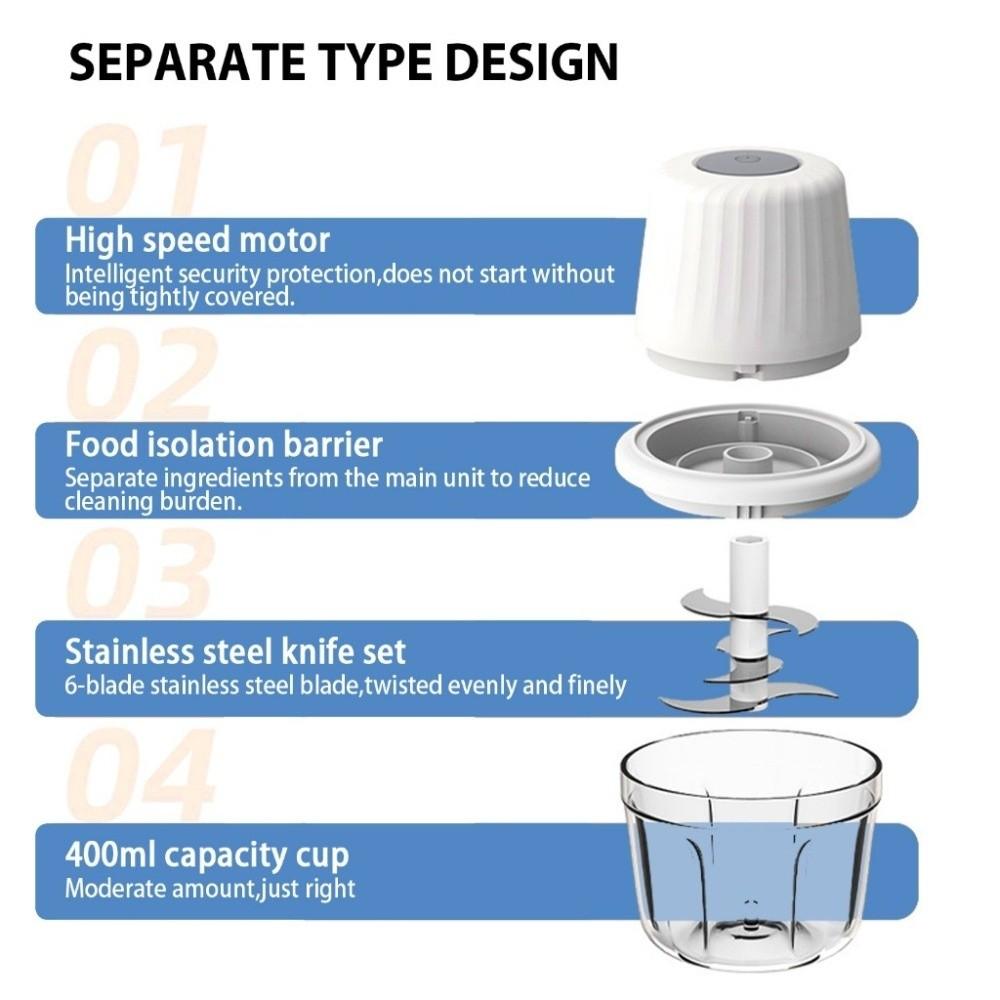 400ml Electric Blender Mixer Multifunctional Food Chopper Meat Grinder  Household Use