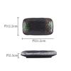 Japanese Plate Cuisine Sushi Plate Western Food Dim Sum Plate Bbq Saury Rectangular Plate Ceramic