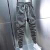 Pánské Cargo Kalhoty Volné Stahovací šňůrka na kotníky Pružný pas Jednobarevné Více kapes Fitness Streetwear Outdoor Cestování Sportovní kalhoty