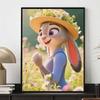 5D DIY Diamond Painting Judy Hopes Springtime Healing Illustrations Cartoon Full Diamond Mosaic Diamond Painting Art Wall Decoration Set