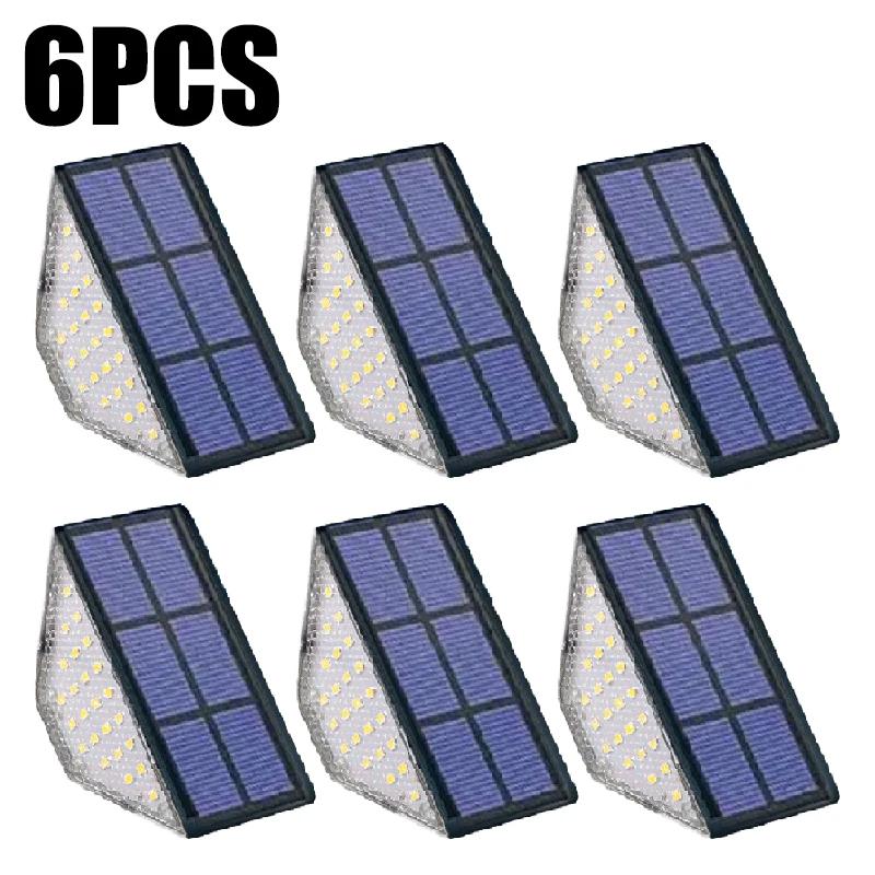 LED Step Lamp Stair Light Outdoor IP67 Waterproof Solar Light With Lens Anti-theft Design Decor Lighting For Garden Deck Path