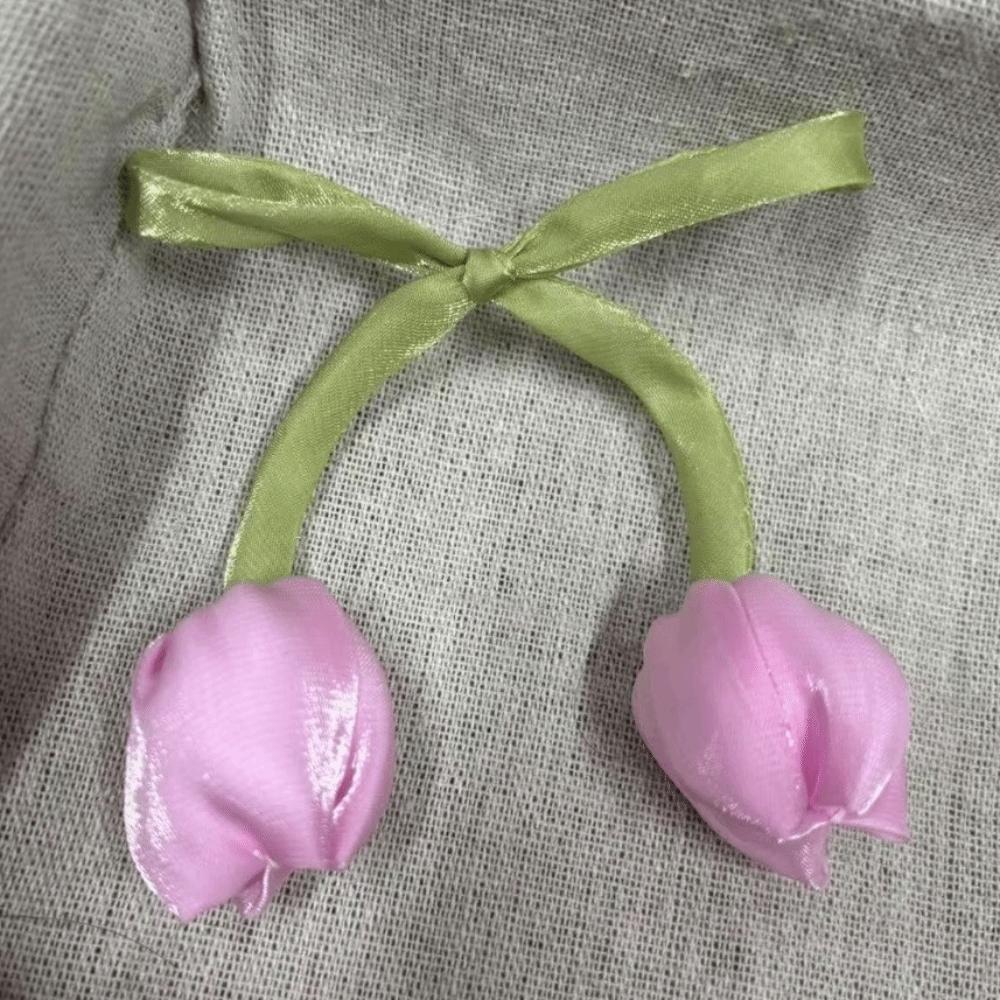 5Pcs Ornaments Tulip Lace-up Straps Sweet Hair Cord Accessories Fashion Curtain Tieback  Decoration