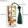 Chinese Style Bookmark for Book Lovers -Brass Metal Material Retro Style Hollowing Rrocess A Gift for Readers (cat)