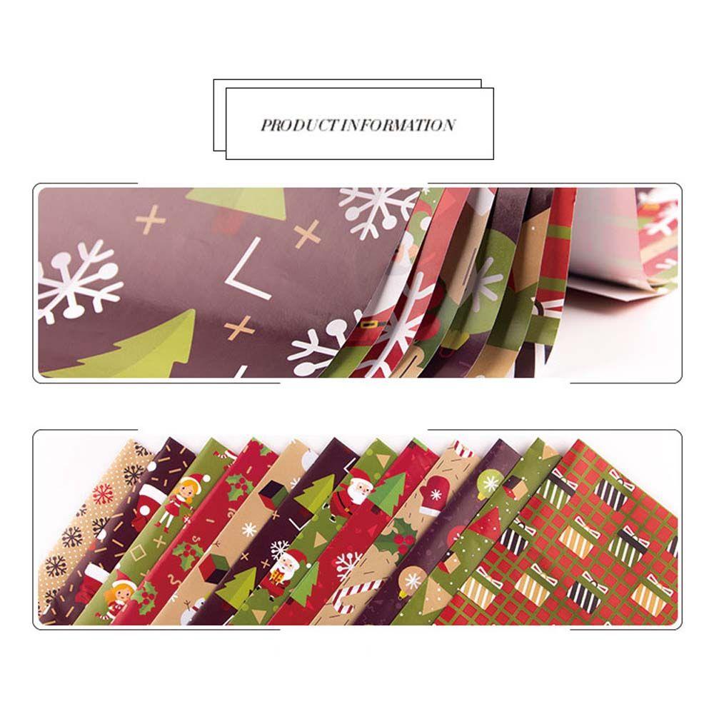 Santa Claus Snowflake Xmas Tree Christmas Decoration Party Supplies Gift Wrapping Paper Scrapbook