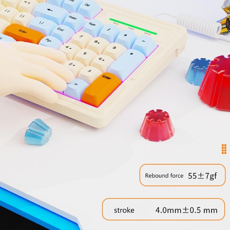 Gaming Keyboard with Tactile Feedback Color Illumination Waterproof Construction Universal Compatibility