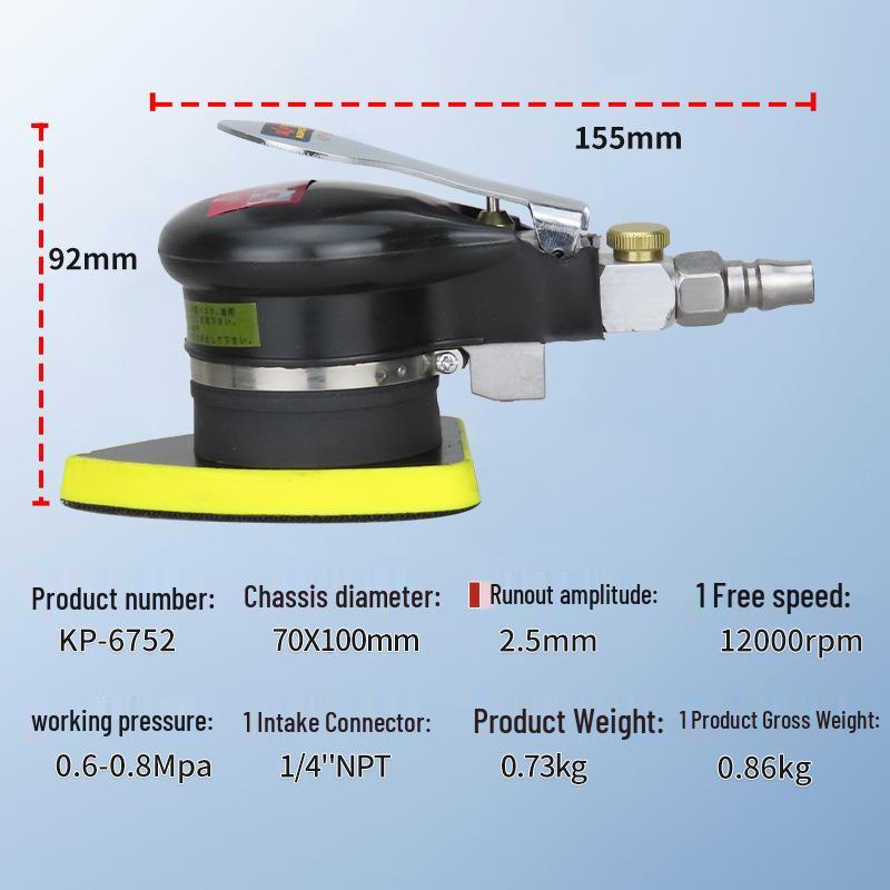 Triangular Pneumatic Sander 70x100mm - Sandpaper, Grinding, Polishing Machine for Metal and Stone