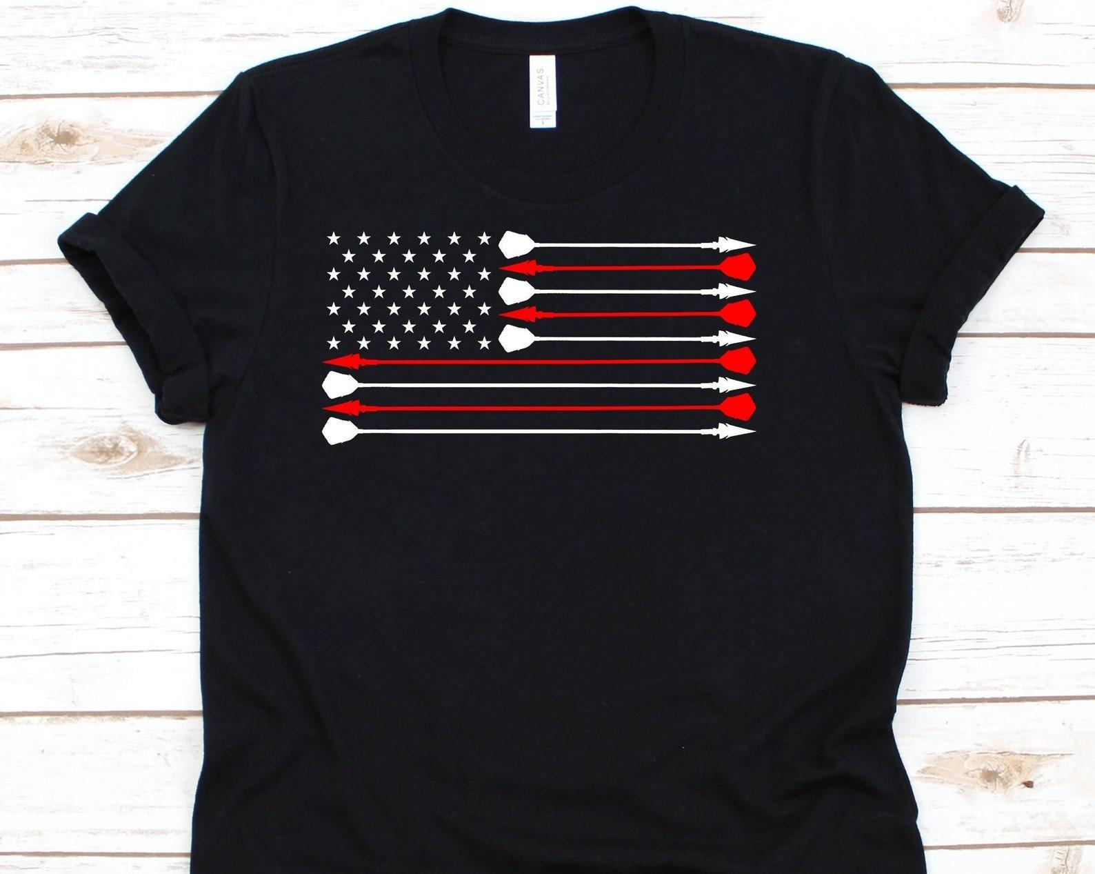 Archery US Flag Shirt, Gift For Archer, Archery Shirt, Archery T-Shirt, Bow And Arrow, Crossbow, Arrow Shirt, Bow Shirt, USA Flag Shirt M