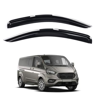 Pair Window Vent Visors Exterior Rain Guards Side Window Wind Deflectors Vent Shade for CUSTOM TRANSIT TOURNEO 2012-Up