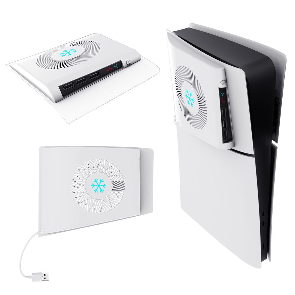 Pro herní konzoli PS5 Slim Chladicí ventilátor Bočně montovaný chladicí ventilátor Chladič konzole Externí chladicí ventilátor pro příslušenství Playstation 5 Slim