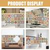 24pcs Cover Mosaic Tiles Retro Wall Stickers Bedroom Kitchen Decor Peel Stick Tile Bathroom Peel Stick Tile Decals 10x10cm
