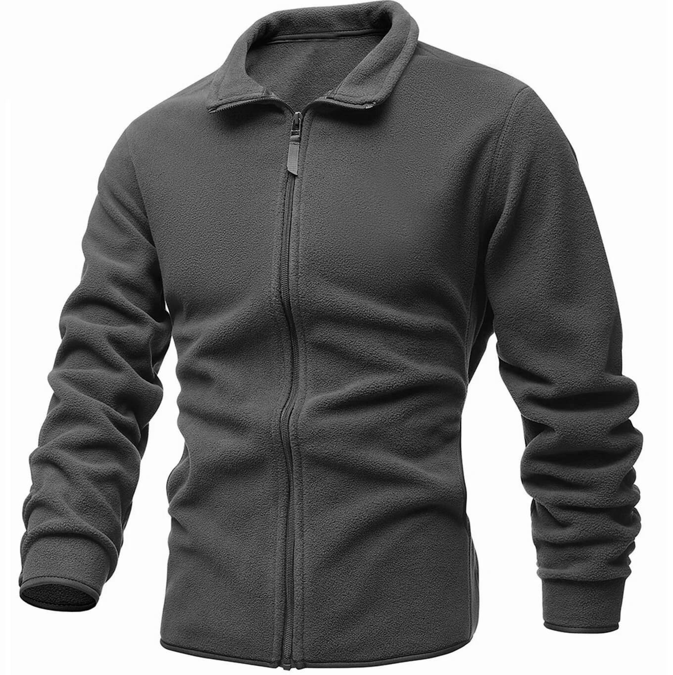 

Куртка мужская двусторонняя флисовая однотонная повседневная армейская тактическая куртка с капюшоном пальто термобелье верхняя одежда софтшелл ветровка XXL серый