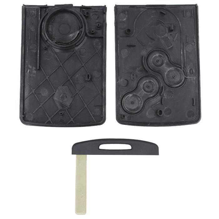 Carte Clé - Phonillico® - Renault - 4 Boutons - Compatible avec plusieurs modèles - Noir