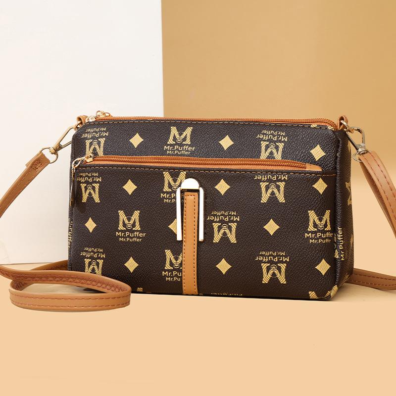 Populær crossbody-veske med stor kapasitet, koreansk allsidig liten firkantet veske for kvinner