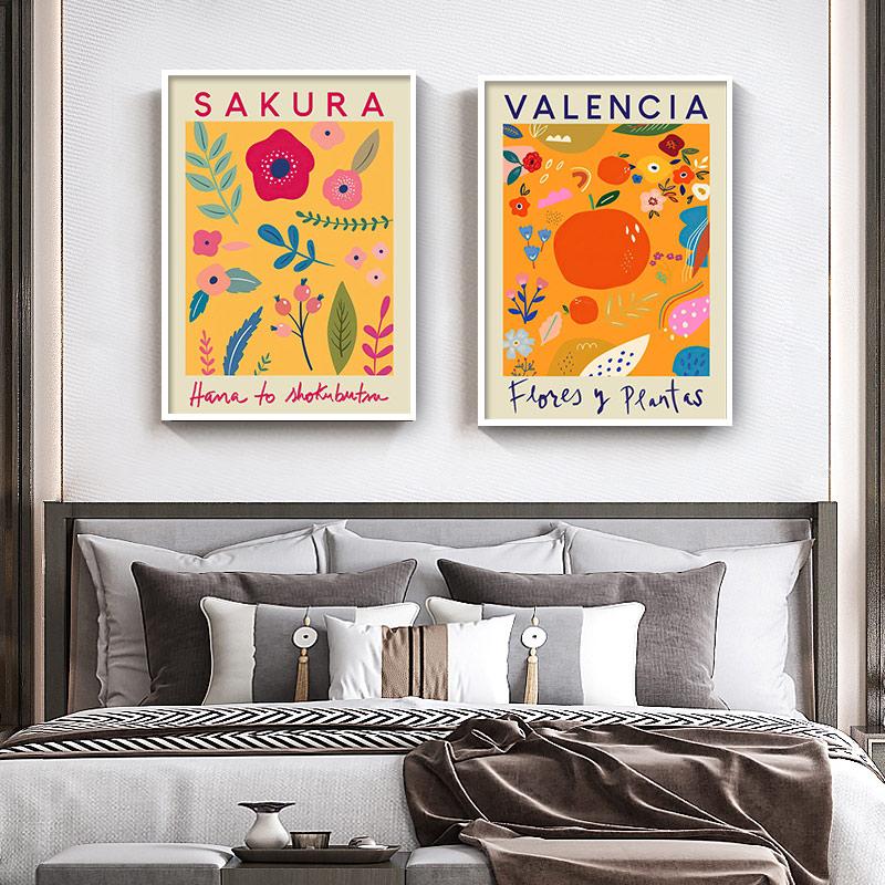 Nordic Poster Und Drucke Abstrakte Bunte Blume Vase Vintage Wand Kunst Leinwand Malerei Wand Bilder Für Wohnzimmer Dekor