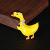 Fashion Cute Dripping Duck Brooch Alloy Yellow Animal Pin Simple Clothing Accessories Pendant Dual-use Fashion Accessories