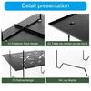 Double Layer Camping Table Metal Alloy Picnics Table Grid & Metal Plate Camping Table Outdoor Camp Storage Rack