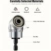 4pcs Impact Grade Tool Set with Socket Adapter&Extension-Durable Metal Construction,Includes 1/4",3/8",1/2"Hex Shank Drill Bits