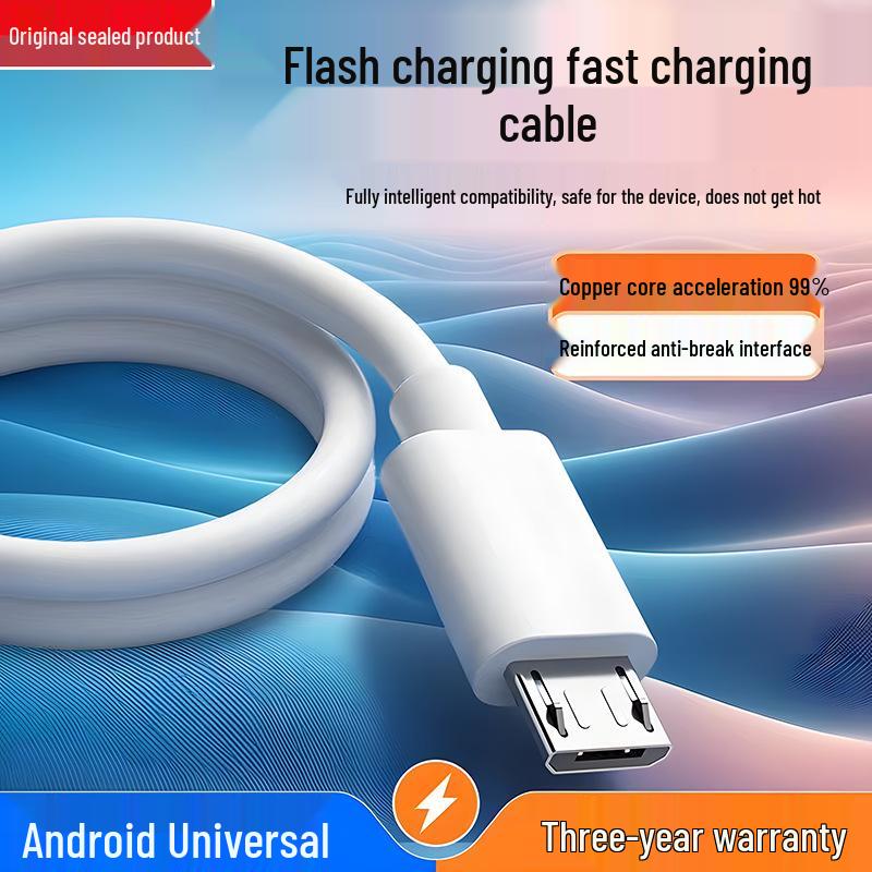 

Fast Charging Type-C Data Cable for Huawei, OPPO, Xiaomi, vivo Android Phones 2m Data Cable, 1 Piece