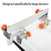 2Pcs Practical Drawer Front Fasteners Rustproof Stainlesses Steel Mounting Clamps for Seamlessly Furniture Setups