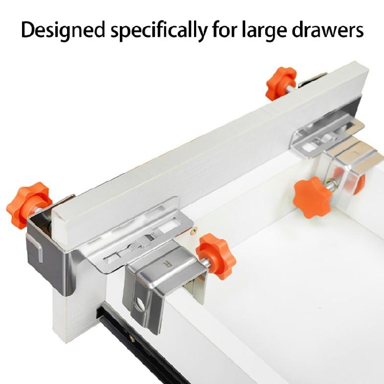 2Pcs Practical Drawer Front Fasteners Rustproof Stainlesses Steel Mounting Clamps for Seamlessly Furniture Setups