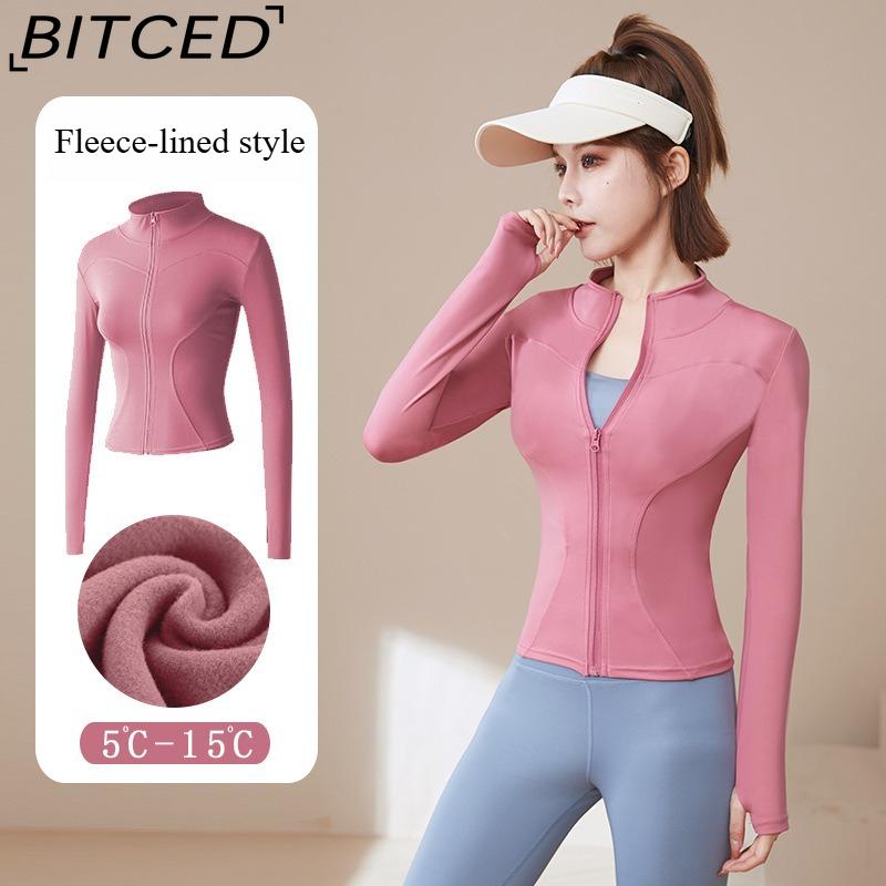 BITCED Summer Sun Protection Quick-Dry Sports Jacket Stand-Up Collar Stretch Slim-Fit Running & Fitness Top