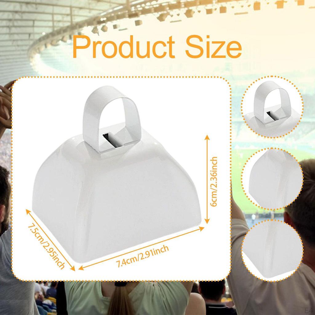 Loud Metal Cowbell with Handle for Sports Events, School, Year