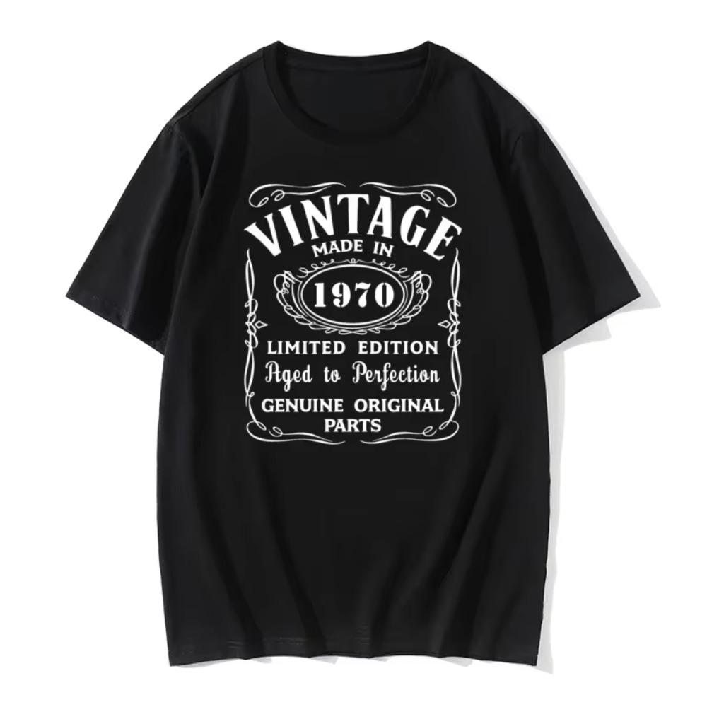 

Подарок на День отца 1966 1967 1968 1969 1970 Новинка Все оригинальные футболки для подарка на день рождения Одежда большого размера Новинка Футболка с принтом XXXXXL чёрный