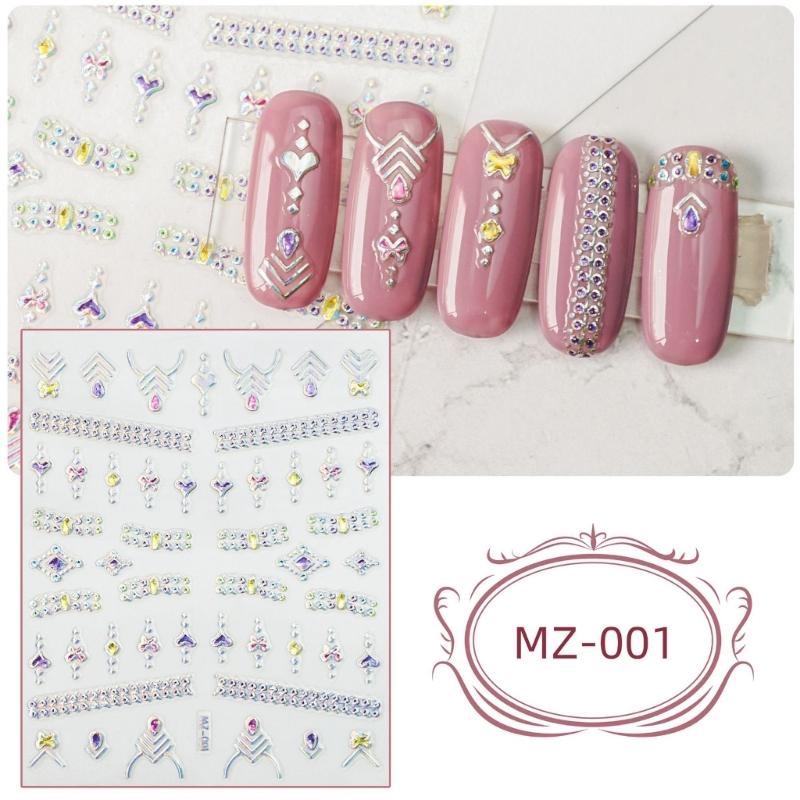 3D Geprägte Nail Art Aufkleber Bunte Blumen Nagelabziehbilder Selbstklebende Nageldesign Aufkleber für Nagelkunst Dekorationen