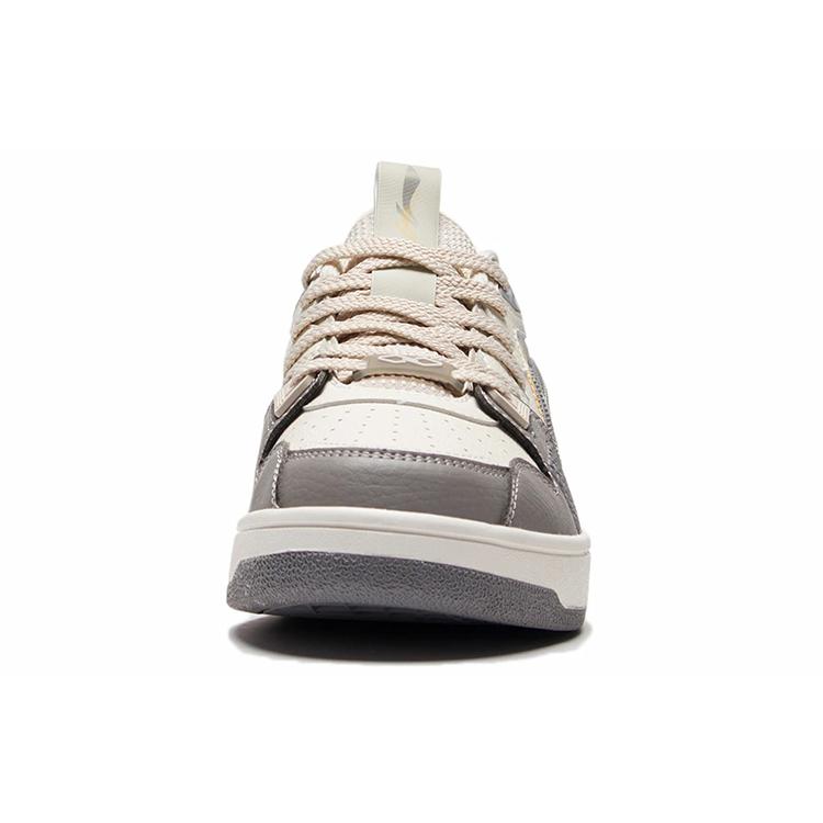 New LiNing Anti Slip Wear Resistant Low Top Skateboard Shoes White Gray AGCS083-4