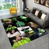 Alfombra de moda Billie Eilish Cantante Estrella para Sala de Juegos, Dormitorio, Sala de Estar, Sofá, Decoración del Hogar, Alfombra para Zona Infantil, Felpudo Antideslizante
