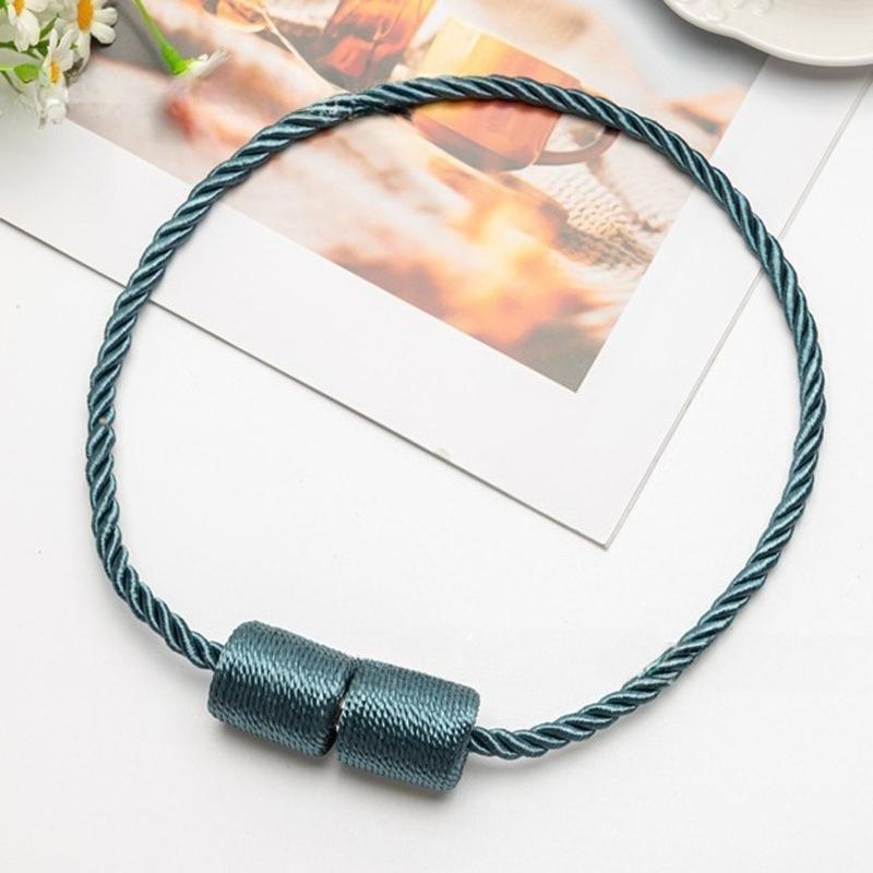 2 Pack Strong Magnetic Curtain Tiebacks Elegant Decorative Tie Backs Modern Rope Tiebacks for Drapes Window Curtain Holdbacks