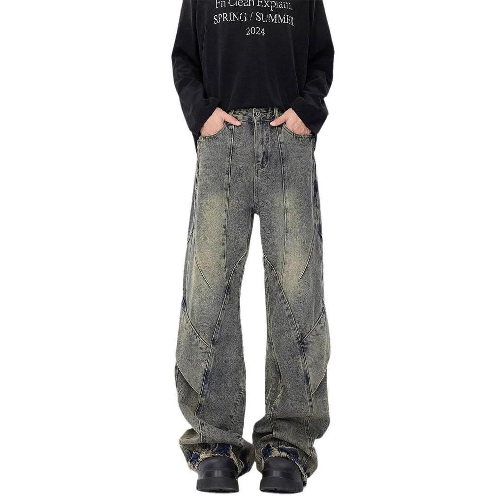 Herren Retro Wide Leg Jeans - Trendige lockere Passform für Frühling & Herbst