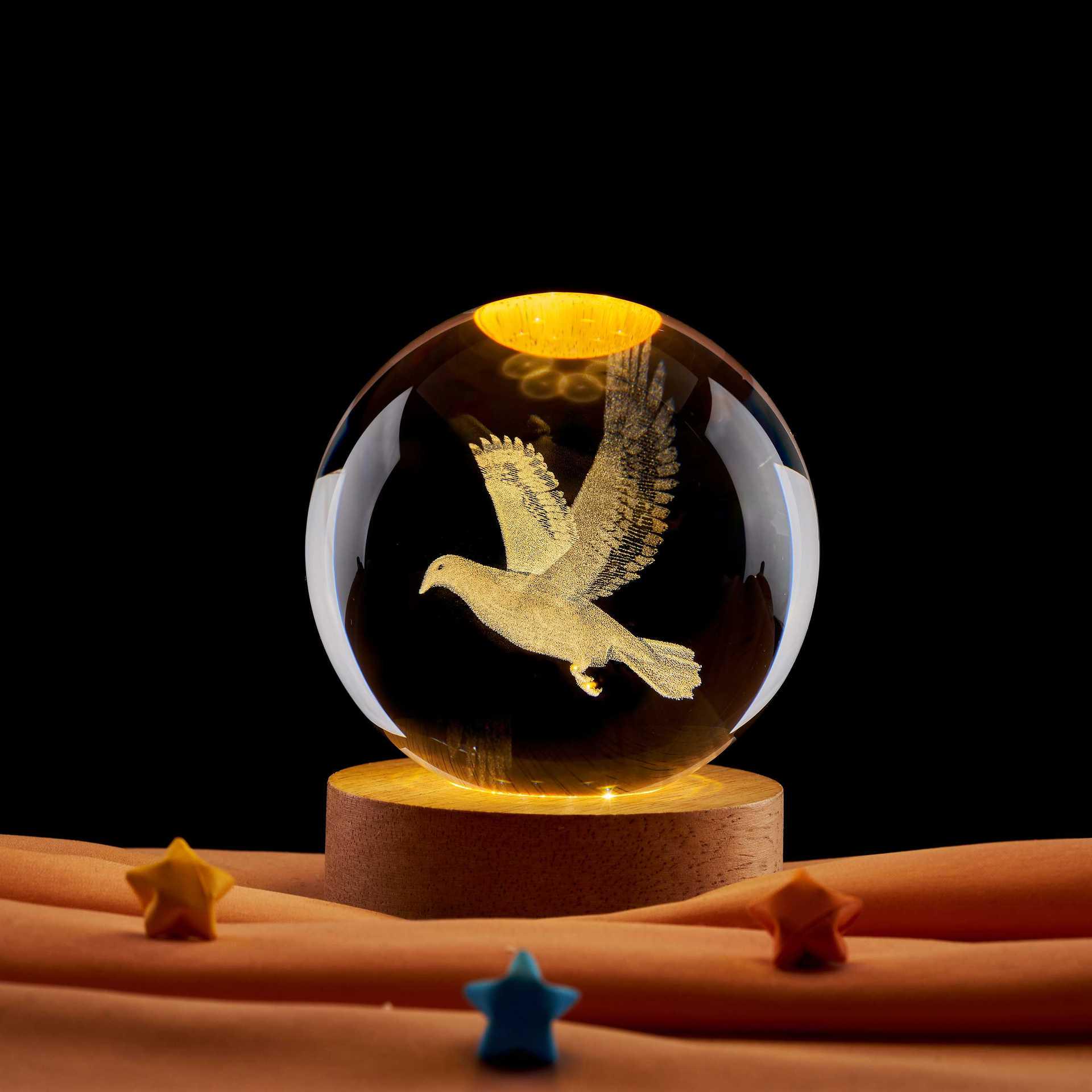 Colorful Luminous Music Box Crystal Ball - Creative Night Light Gift for Boys & Girls