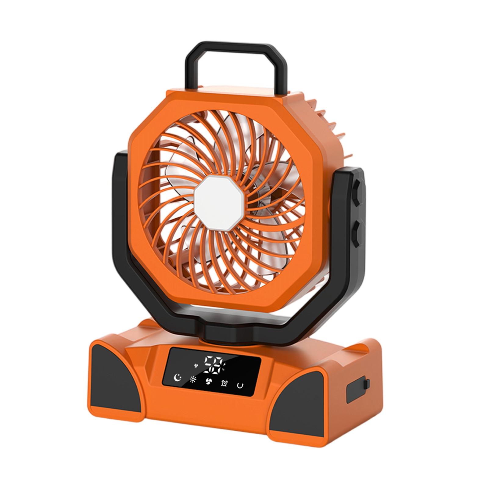 

Портативный вентилятор с распылением 460 мл большой резервуар, 24000 мАч аккумуляторный вентилятор для кемпинга с распылением на 2 метра, светом и пультом дистанционного управления, для работы, пляжа, лета One Size оранжевый