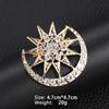 Muslimischer Stern Mond Brooch Universelle Legierung Brooch Trendige Und All-Match Kleidung Rucksack Schal Accessoires Broschen 1 Stück