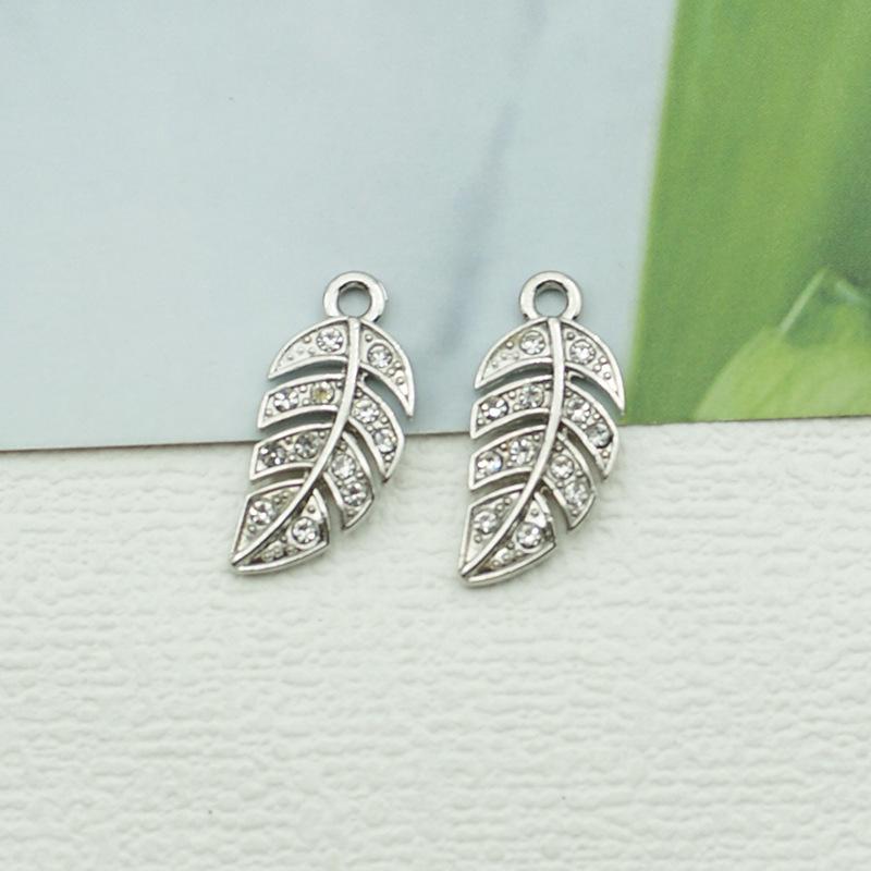 Náhrdelník a náramek s diamantovými listy – špičkové módní doplňky ze slitiny DIY slitin