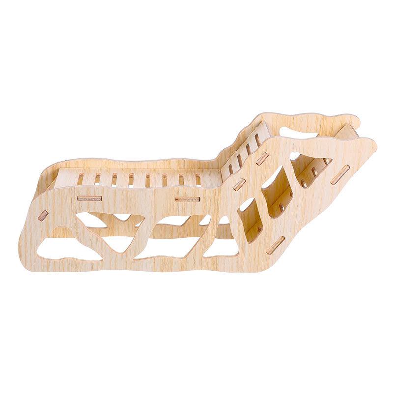 Wooden Hamster Tunnel Cave with Ladder and Viewing Windows