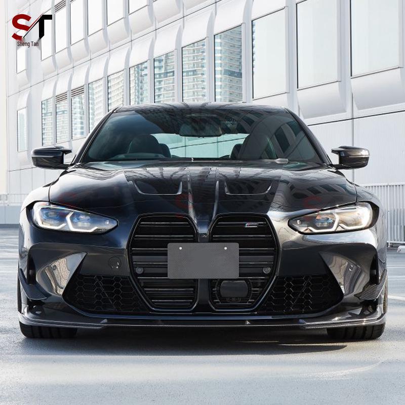 BMW M4 G82 Carbon Fiber 3D Front Lip Spoiler & Under Bumper Body Kit Diffuser