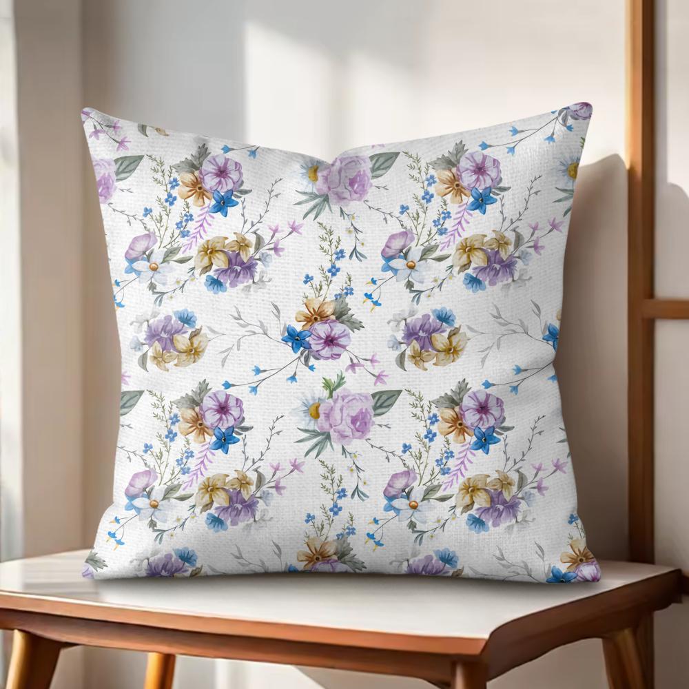 

minimalist floral Art Cushion Cover Natural Linen Organic Fabric DoubleSided Printing Couch Pillow Covers Home Decor Gift 30cmx30cm